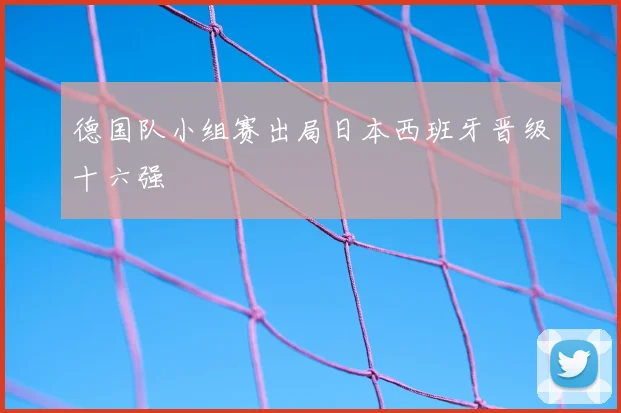 德国队小组赛出局日本西班牙晋级十六强
